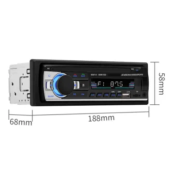 1 Din Car Radio Stereo FM Aux Input SD TF USB 60Wx4 MP3 Multimedia Autoradio Player JSD-520