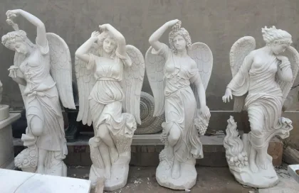 stone statues of season group sculpture