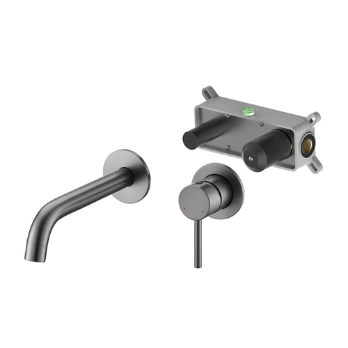 Wall Brushed Nickel Bathroom Faucets Two Handle