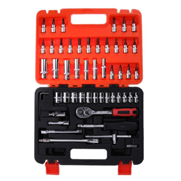 53PCS Automotive Hand Tool Set with Spanners, Socket Wrenches, and Sockets for Car Repair