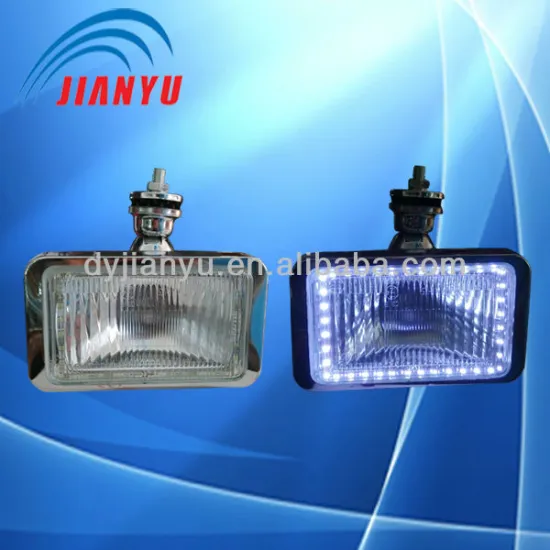 High Power LED Fog Light with Chrome Housing and LED Strip for Car Parts