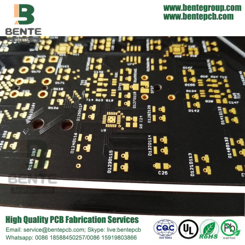 Black Ink 2 Layers PCB Low Cost PCB FR4 Tg150 ENIG 2u"