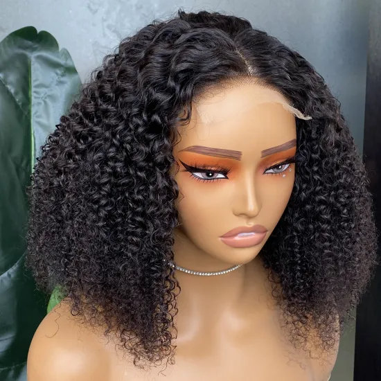 100% Human Hair Kinky Curly Wig 4x4 5x5 HD Lace Closure - Virgin Indian Human Hair Wig