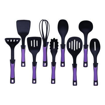Professional 9-Piece Kitchen Utensil Set: Spatulas, Spaghetti Server, Slotted Spoon & More in Durable Nylon