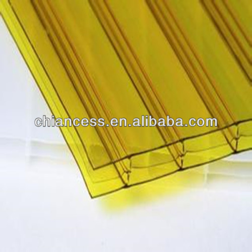 Best polycarbonate roofing system triple layer pc hollow sheet