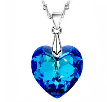 Ocean Blue Heart Necklace (FQ-1222)