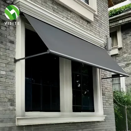 Retractable Outdoor Awning: PVC Aluminum Balcony Sunshade