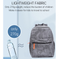 Gray waterproof children's large capacity lightweight comfortable children's schoolbag