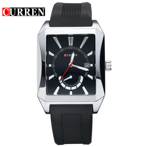 CURREN Silicon Band Waterproof Men Quartz Watch