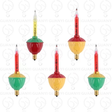 Replacement Multi-Color Bubble Liquid Light Bulbs for Vintage Christmas Lights