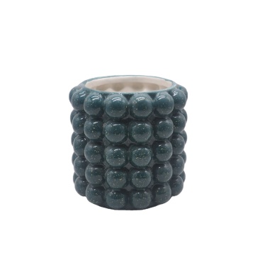 Dehua Custom Cheap Outdoor Indoor Garden Round Ceramic Succulent Planter