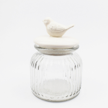 Hand-Made Crafts Coffee Tea Sugar Food Storage Canister with Ceramic Lid