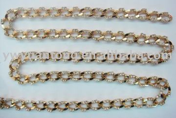 Brass Chain with Rhinestones