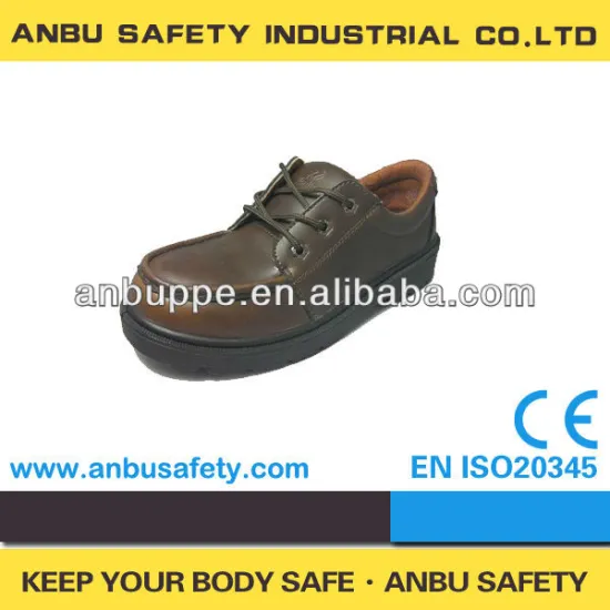 Light weight genuine leather executive safety shoes
