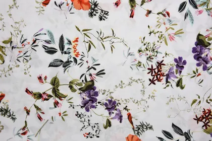 High Quality Morning Glory Pattern Printed Fabrics