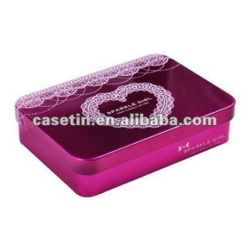 Square Biscuits Tin Can with hinges