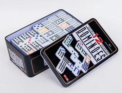 Wholesale Double Twelve White Domino In Tin Box
