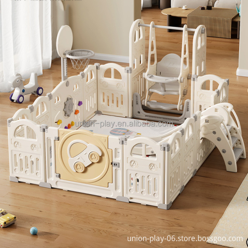 Baby Playpen with Slide and Swing