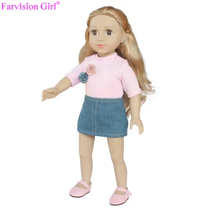 Fashion 18 inch american girl doll silicone doll