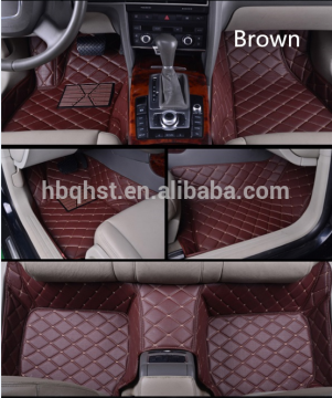 high quality 5D Full Surrounded soundproof XPE material Car Floor Mats for Audi A6 with PU leather and Custom Fit
