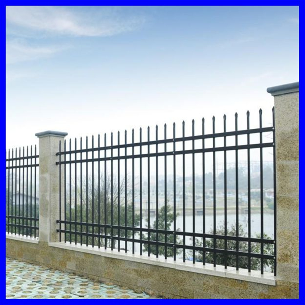 Galvanized welded fence, post fence, models wrought iron fence