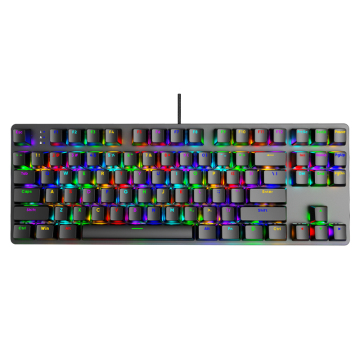 87 Key Transparent KeyCap Wired Backbelly Gaming Keyboard