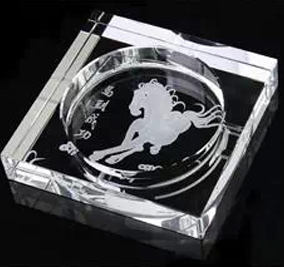 2014 Hot Engraving Crystal Glass Ashtray for Home&Office Decoration (JD-CA-810)