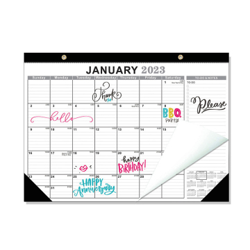 Customizable Supplier Novelty Office Printing Service: High-Quality 12-Month, 365-Day Wall Calendars with Laminated Tear-Off Pages