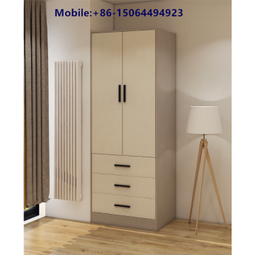 hot sale cheap 2 door wardrobe with 3 drawer