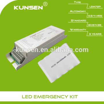 Emergency battery pack for 60W LED lighting