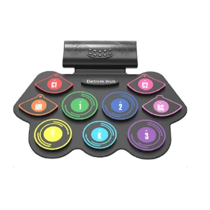 Electric Drum Set MD 862C: 9 Practice Drum Pads Portable Percussion Instrument