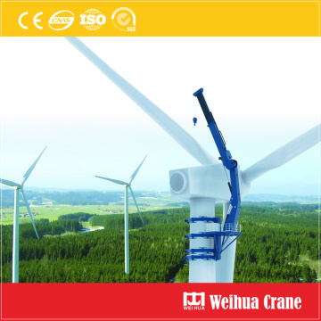 Zelfklimkraan voor onderhoud van windturbines