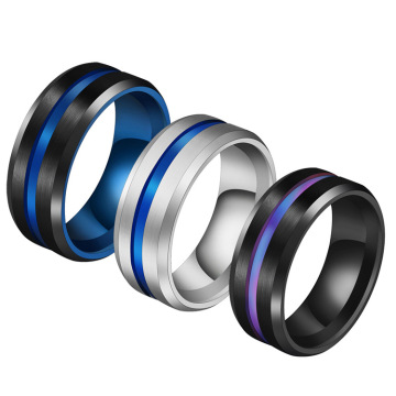 Großhandel nicht -tarnisisch -Titan 316L Edelstahlringe - 8mm Breite - Ideales Partygeschenk und Schmuck für Männer