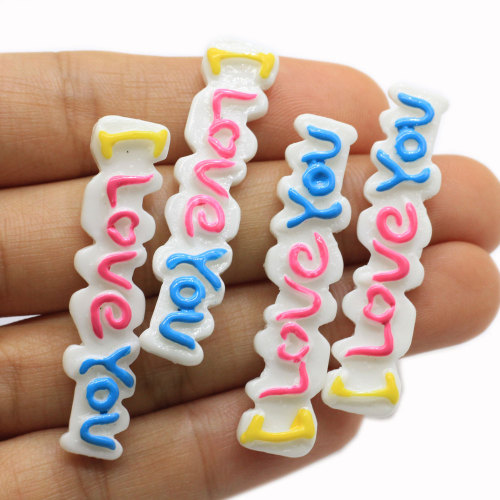 Mixed Letter Love Resin Cabochon Flatback Dekoration Handwerk Verzierungen für Scrapbooking Diy Zubehör 100pcs