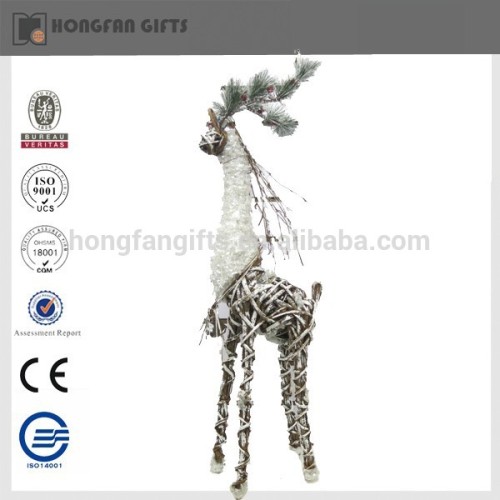 home decor christmas reindeer rattan