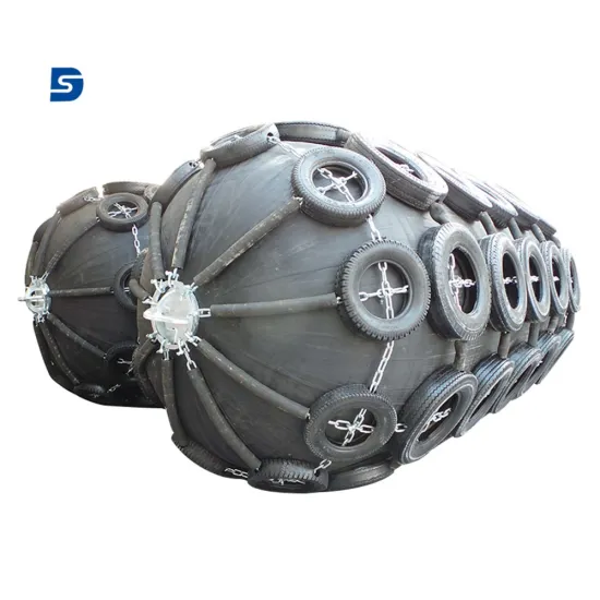 Pneumatic Rubber Fender with Chain and Aircraft Tyre Net for Boat Floating Docks