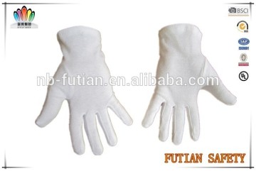 5017 bleach white 100%cotton safety working gloves For inspector