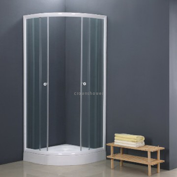 High quality corner simple shower cabin Walk in wet shower enclosure