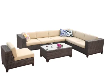 Luxury Outdoor Rattan Sofa Patio Corner Set