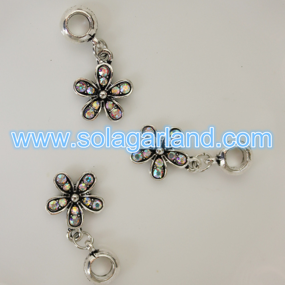 Rhinestone Flower Pendants