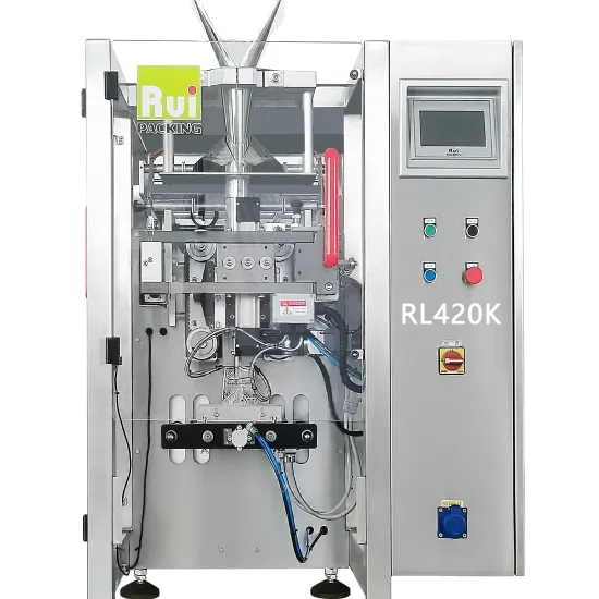 RL420K Automatic Vertical Weighing Filling Pouch Bag Packing Machine for Snack Dog Food Peanut Granules