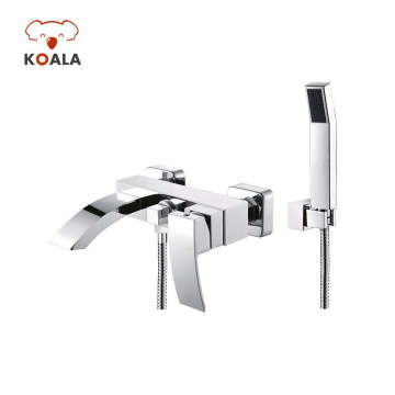 Smart Wall Mount Rainfall Waterfall Bath Set with Tap and Shower for Bathroom