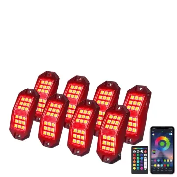 2024 New Multi-Color RGB Rock Light with Bluetooth Control for UTV, Truck, Boat