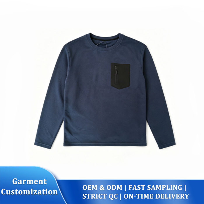 Strato base con tasca con zip in pile