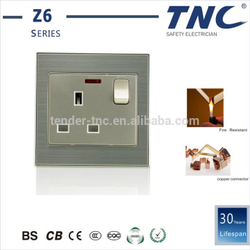 Great classic series steel feature 13A british socket with switch