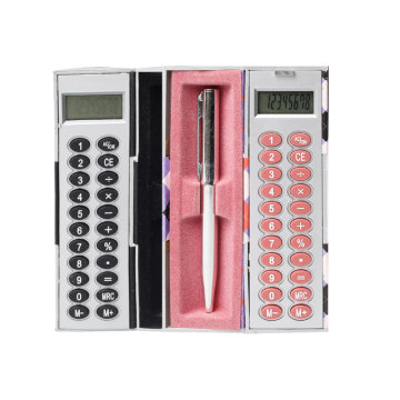 Small Magic Box Pocket Calculator with Pen