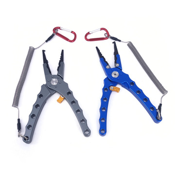 7.3 Inch Aluminum Alloy Fishing Pliers with Wire Cutting for Lures and Fish Control