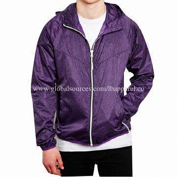 Hot Selling Spring Style Purple Side Zipper Jacket for Men