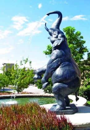 High quality aluminium elephant figure