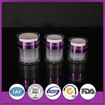 2015 Empty plastic hair cream sample round cosmetic container jar